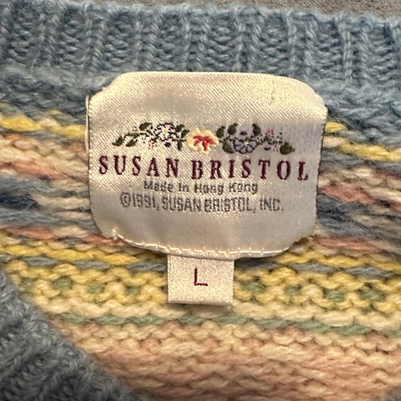 Susan Bristol Fair Isle Cardigan Sweater - Picture 2 of 7